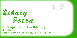 mihaly petra business card